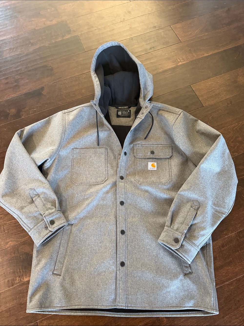 Carhartt Men’s Gray Hooded Work Coat